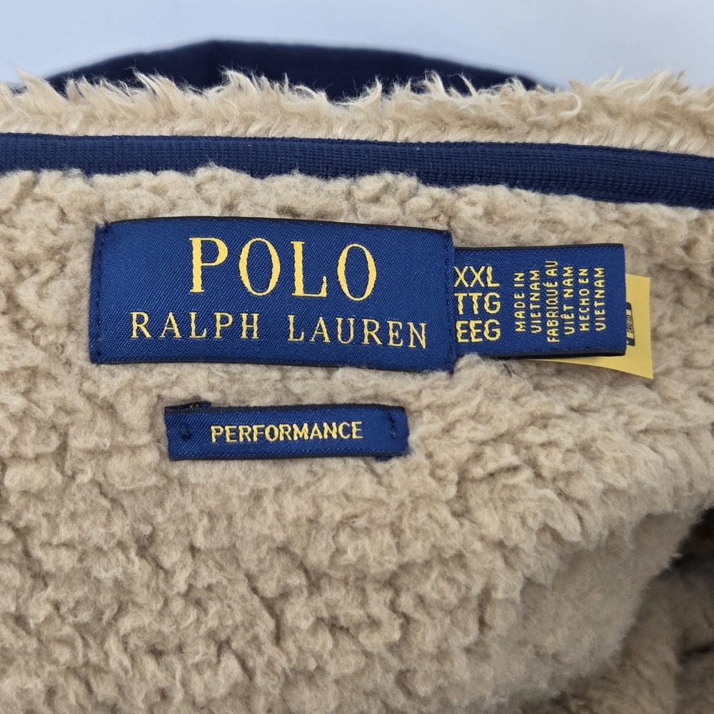 Polo Ralph Lauren Pile Fleece ColorBlock Hybrid 1/2 Zip Jacket Men's XXL Hooded - Picture 6 of 10
